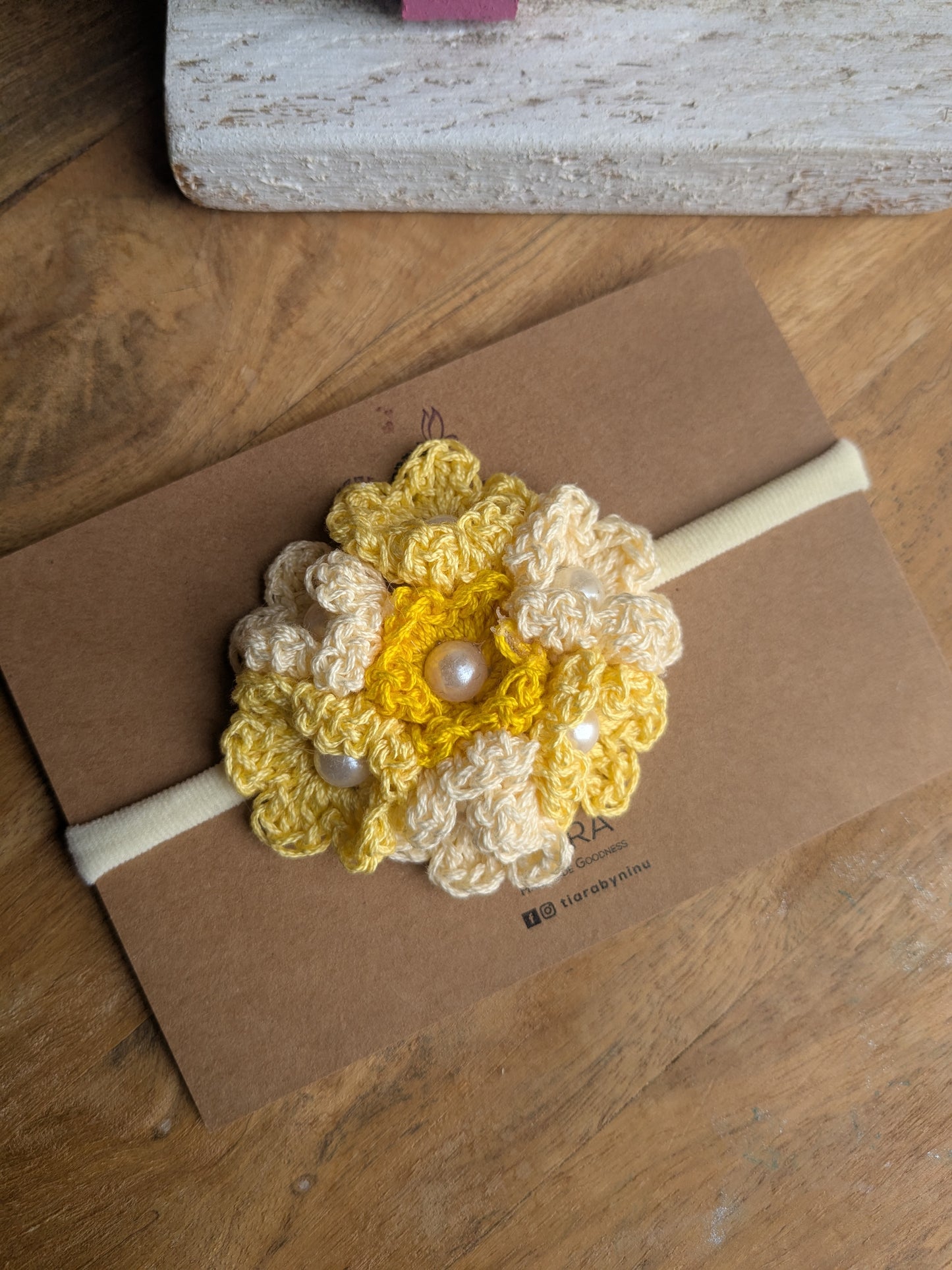 Yellow Hydrangea Baby Headband