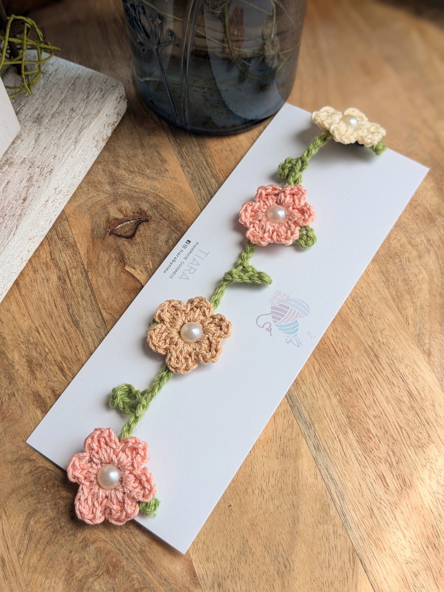 Floral Vine Headband - Peach