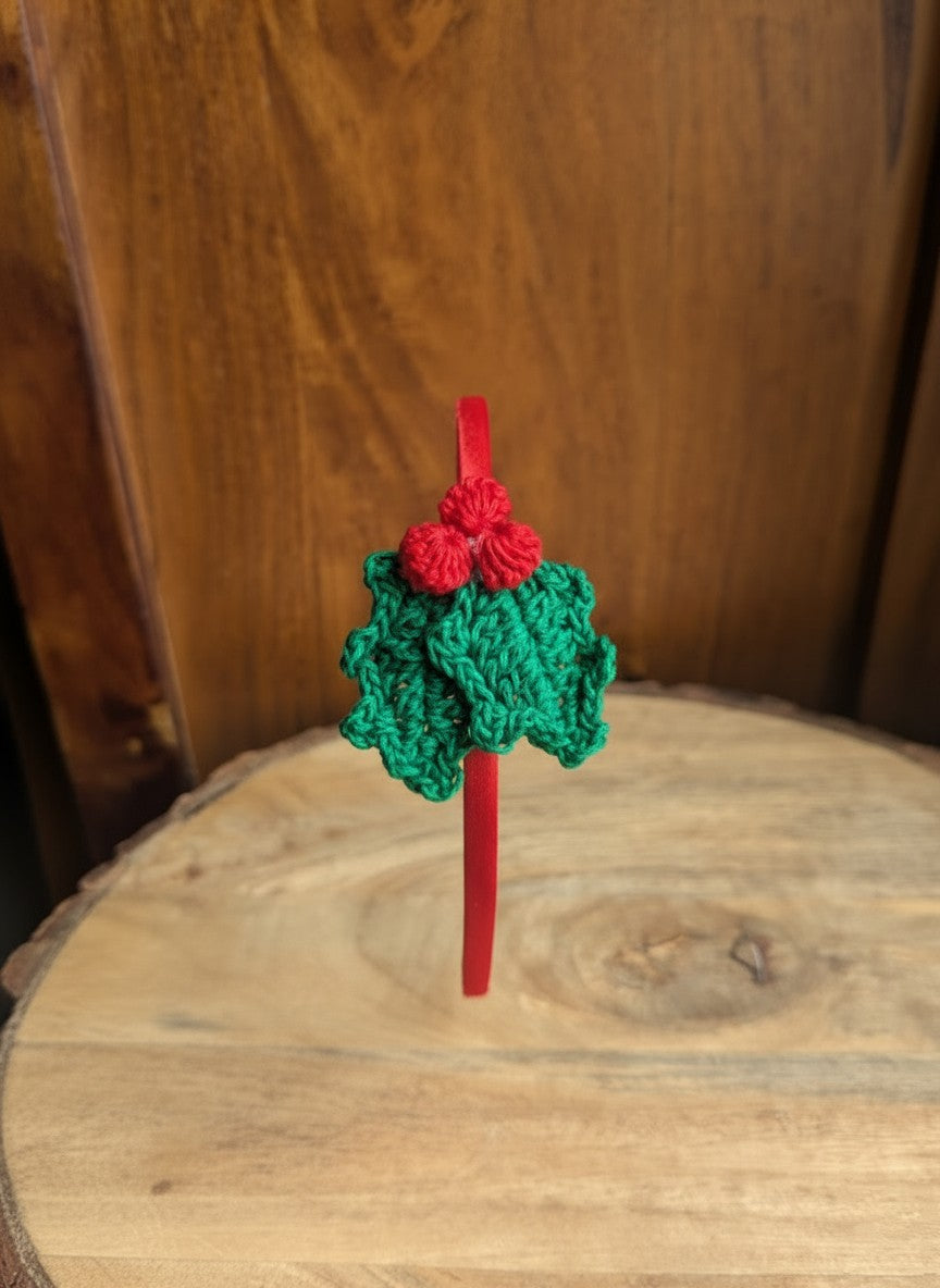 Holly berry - crochet Hairband