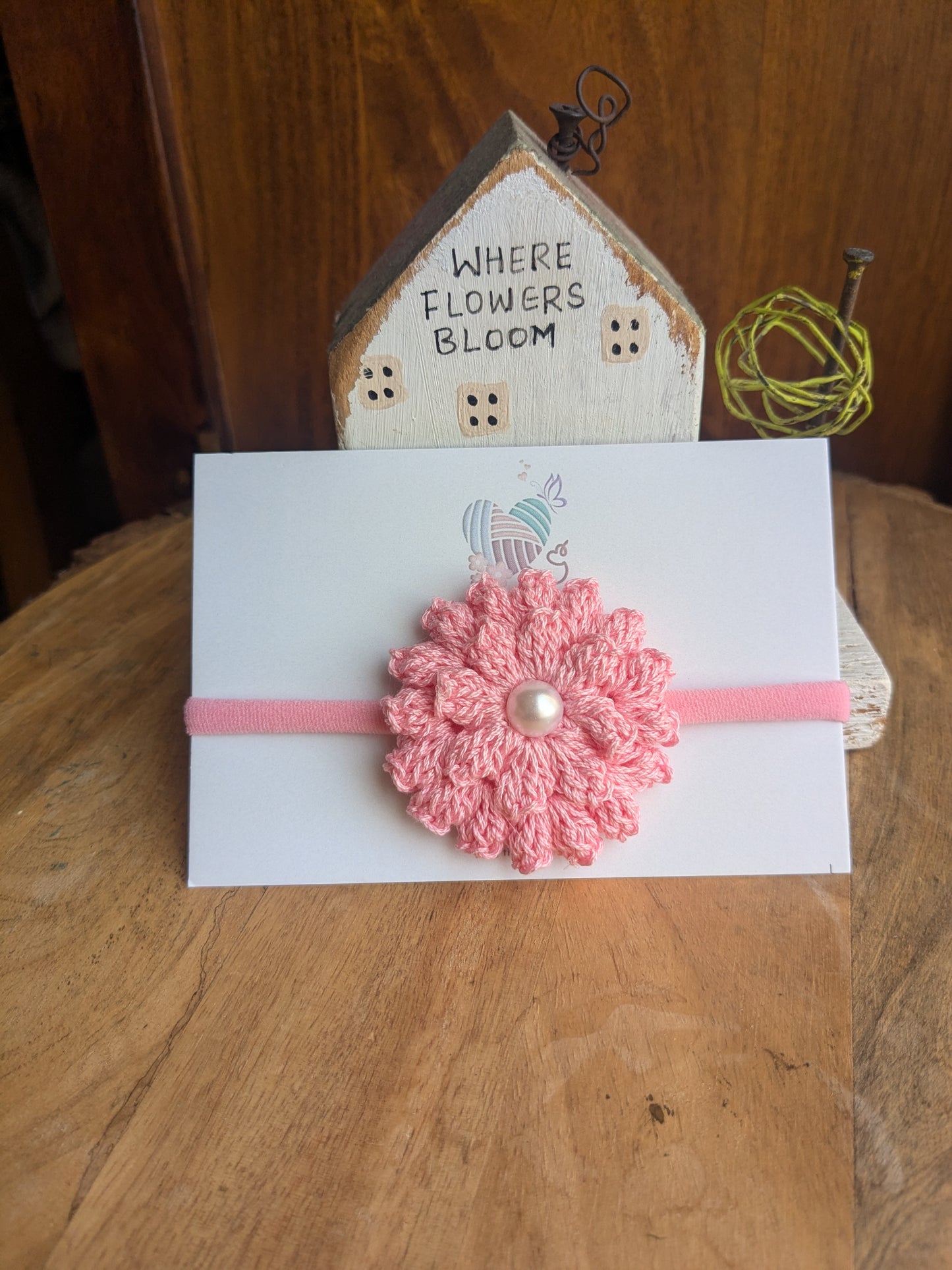 Baby Headband - Pink Dahlia