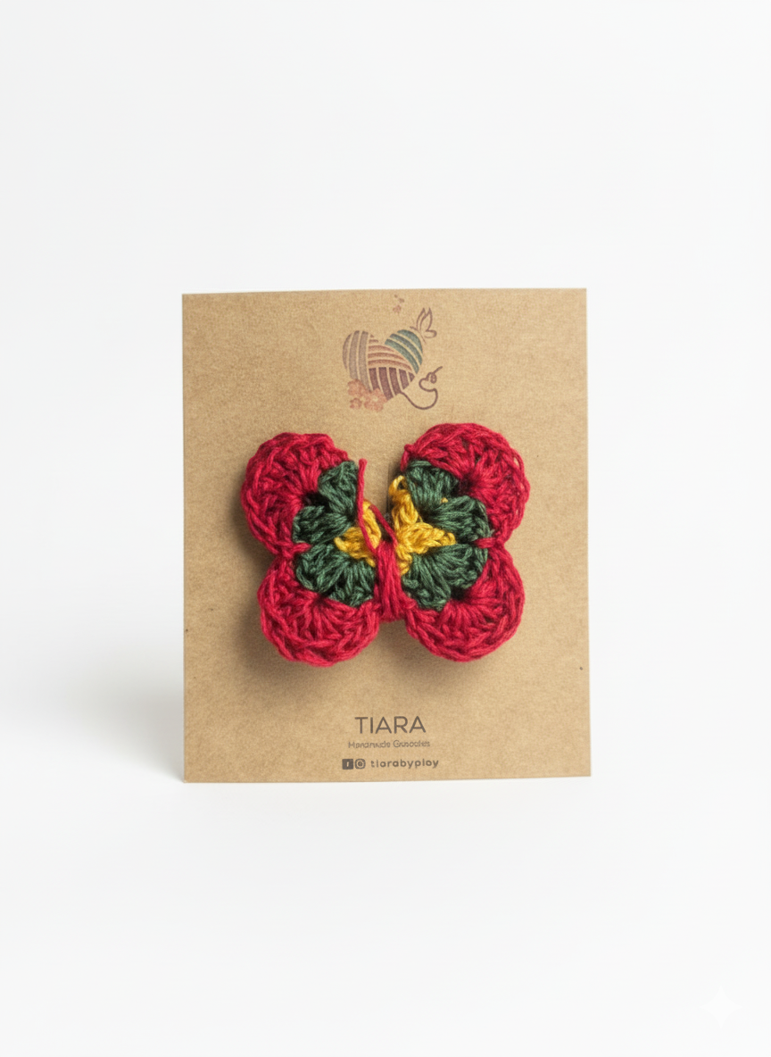 Red Butterfly hairclip