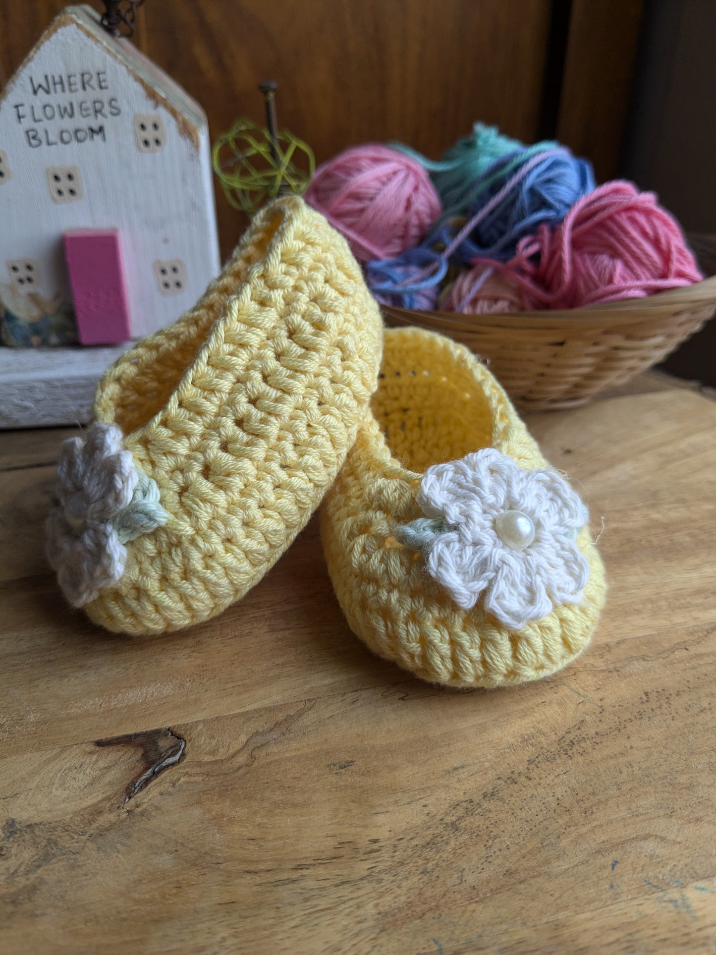 Yellow Baby Booties