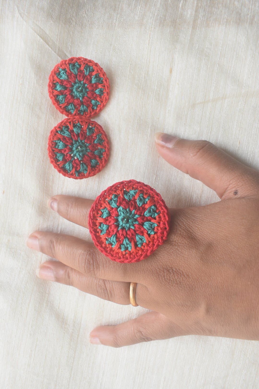 Mandala finger ring - II