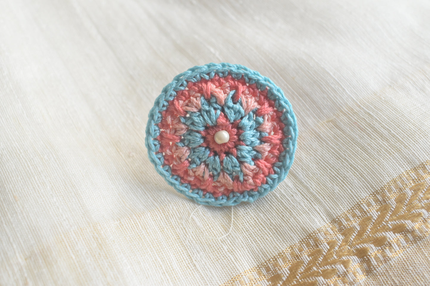 Mandala finger ring
