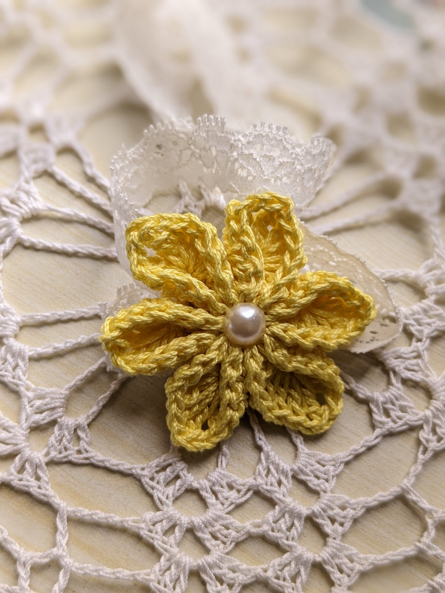 Yellow Star - crochet flower headband