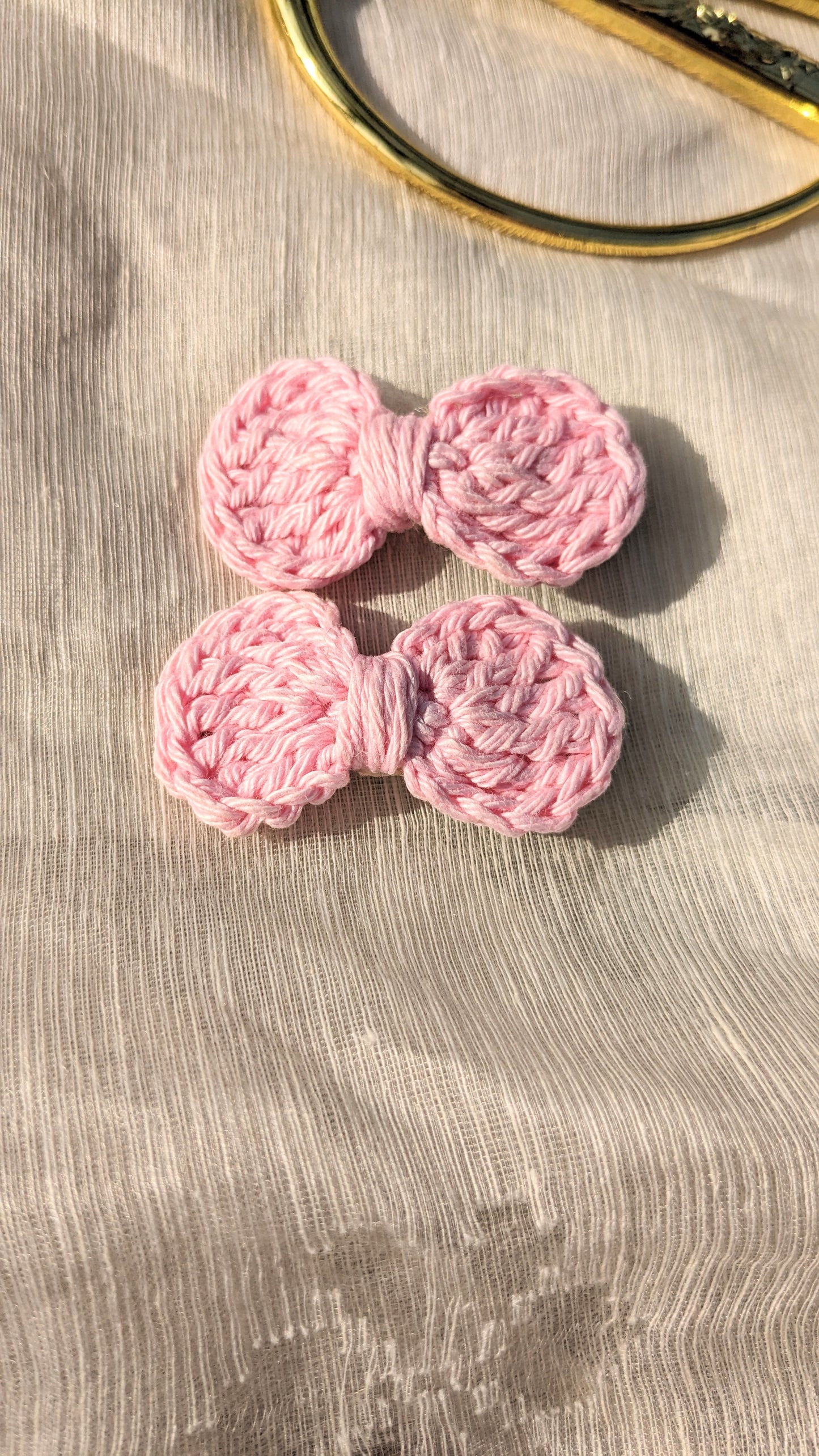 Bow clips- Light Pink