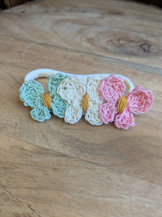 Sakura - crochet butterfly headband