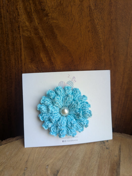 Blue Dahlia Hairclip
