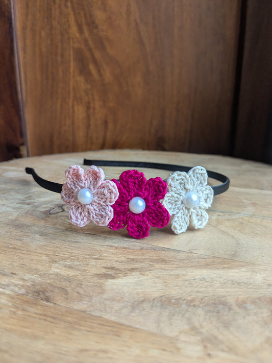 Blush - Crochet flower Hairband