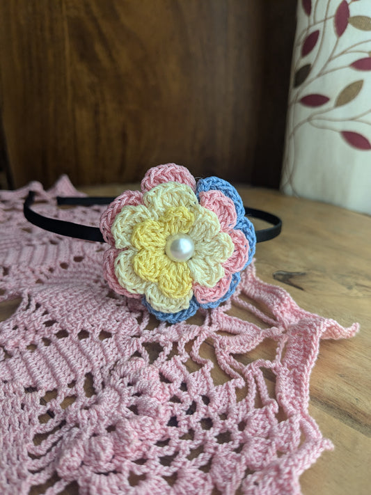 CandyBar - Multicolour Crochet Flower Hairband