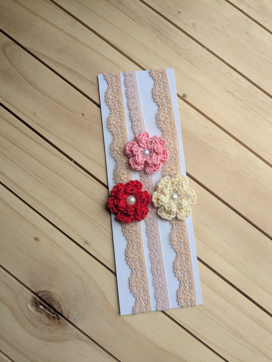 Happy buttons - set of 3 headbands
