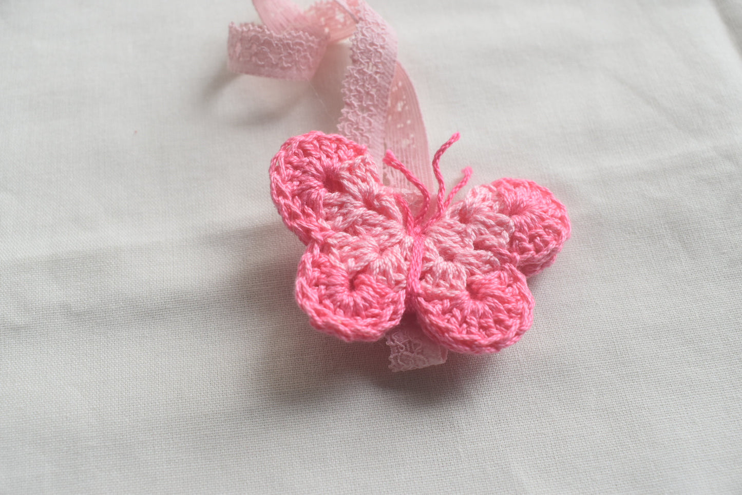 Pink Butterfly Headband