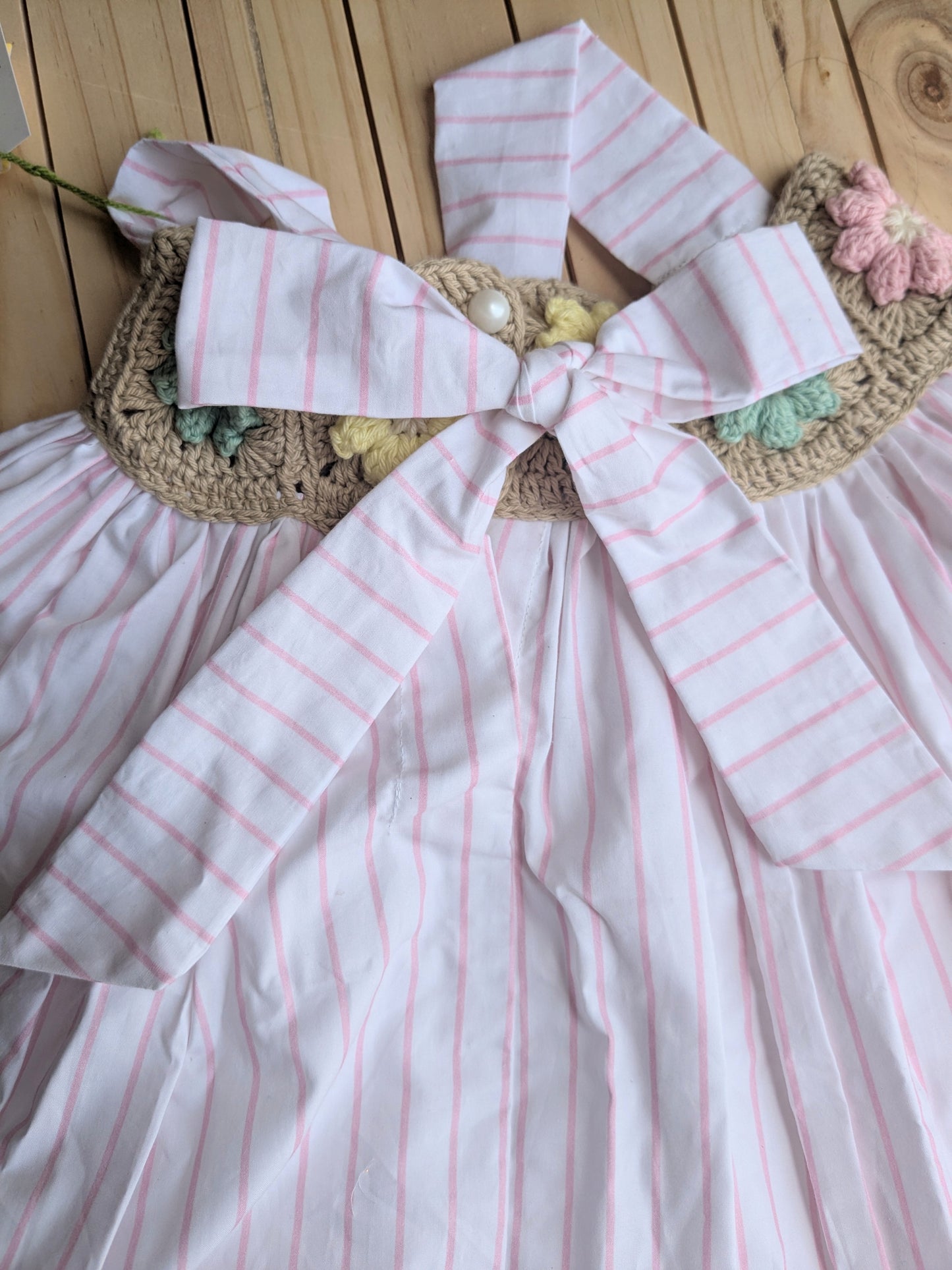 Floral crochet yoke Dress