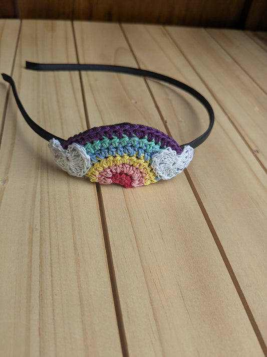Crochet Rainbow Hairband- Purple