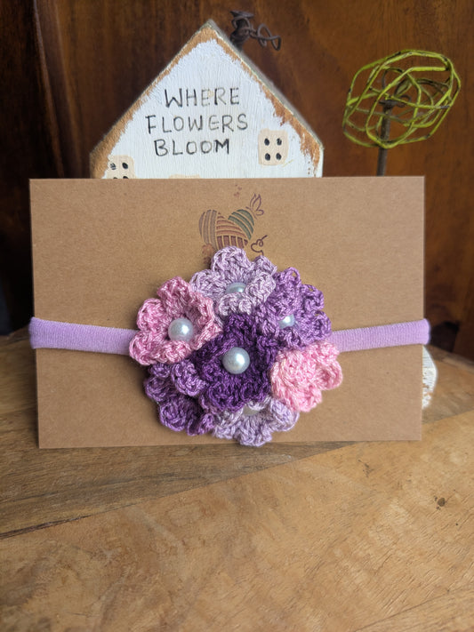Purple Hydrangea Baby Headband