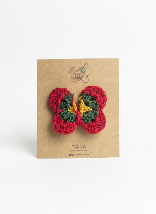 Red Butterfly hairclip