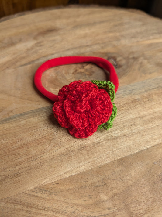 Red Rose - Baby headband