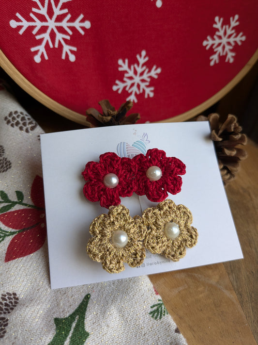 Ruby Gold -set of two hairclips