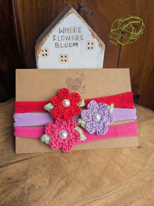 Summer Flowers- Baby Headband Set