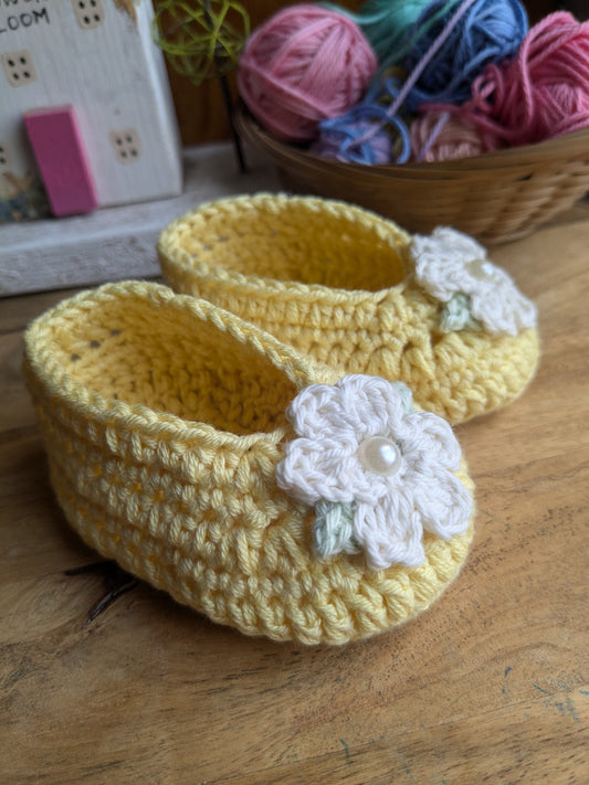 Yellow Baby Booties