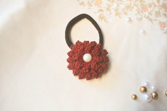 Baby Headband -Maroon Dahlia
