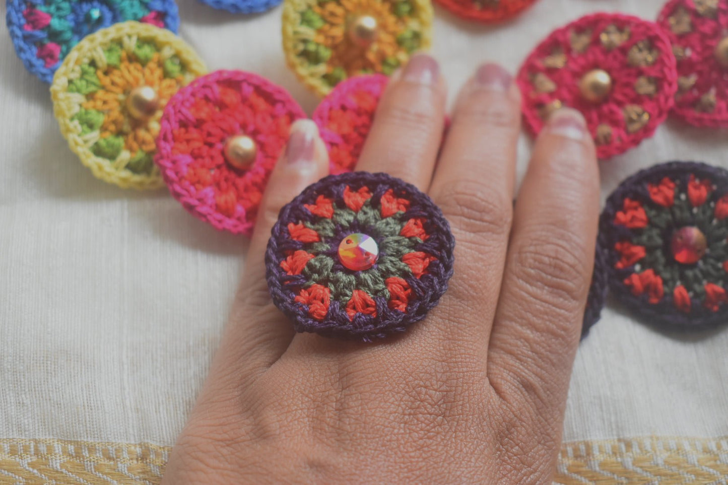 Mandala finger ring - II
